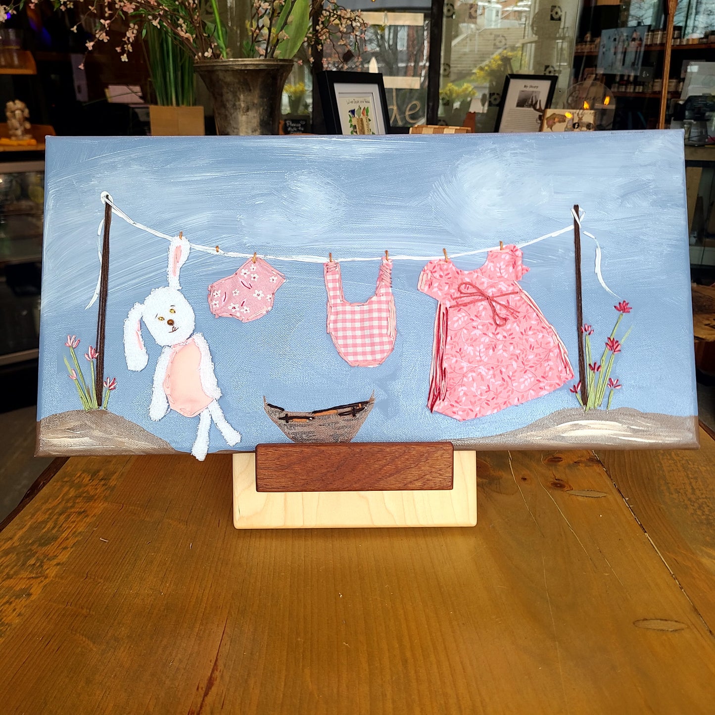 "Clothesline" Mixed Media Painting (Jessica Filip) OL