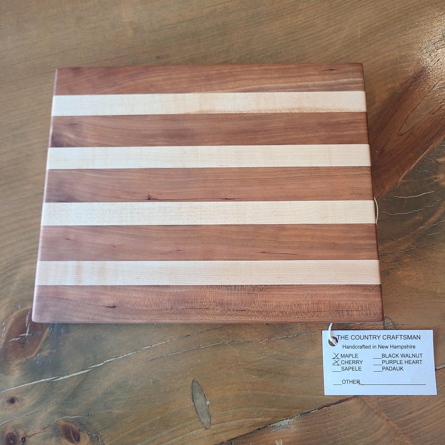 Handcrafted Maple & Cherry Wood Cheese Board (The Country Craftsman) OL