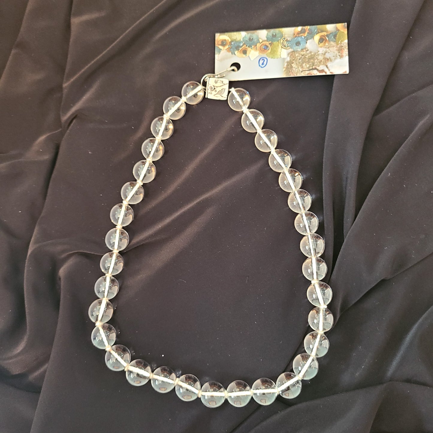 Crystal Quartz Necklace with Sterling Silver Click Clasp (Susan Vachon Designs) OL