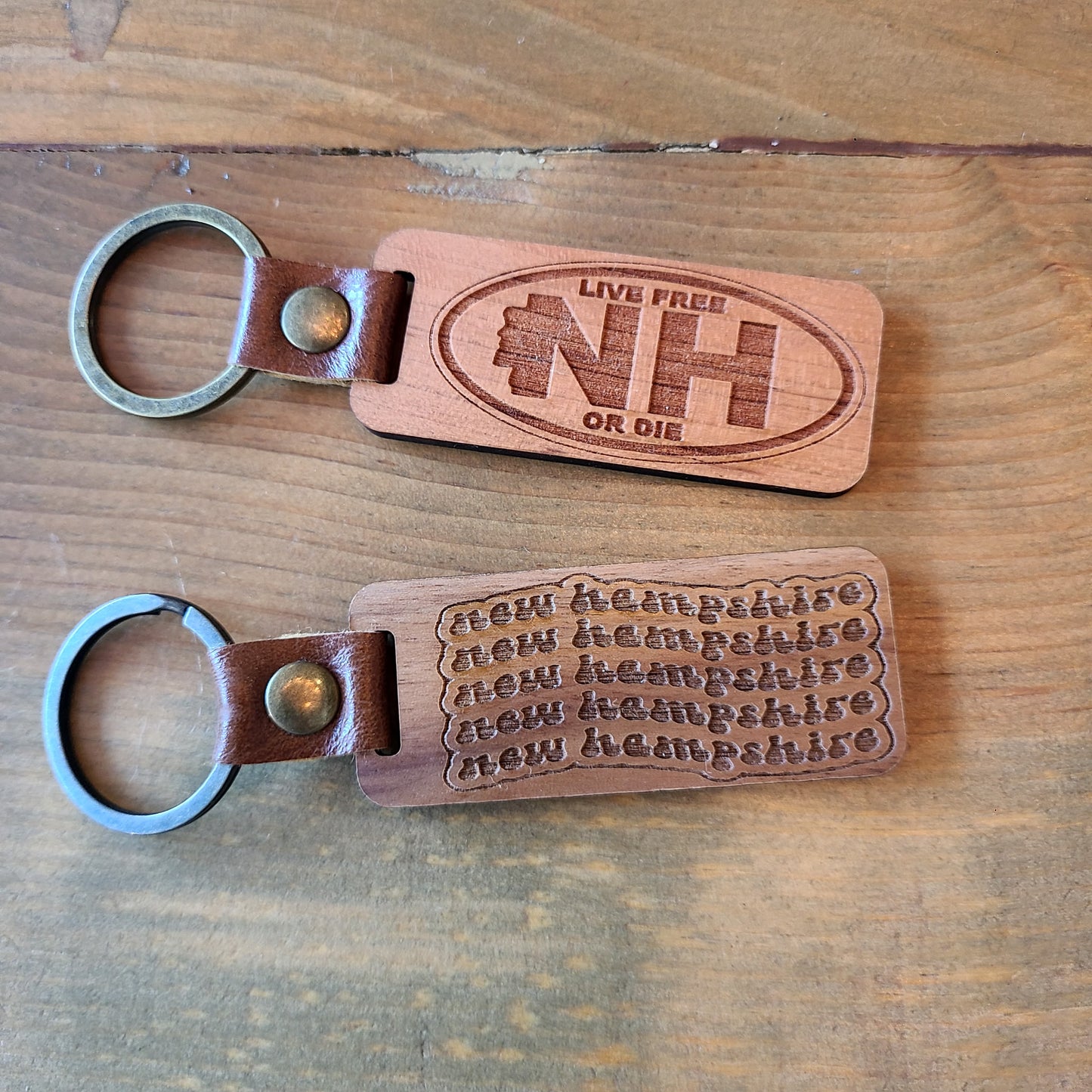Wood Engraved NH Key Chain (Made by Mandy) OL