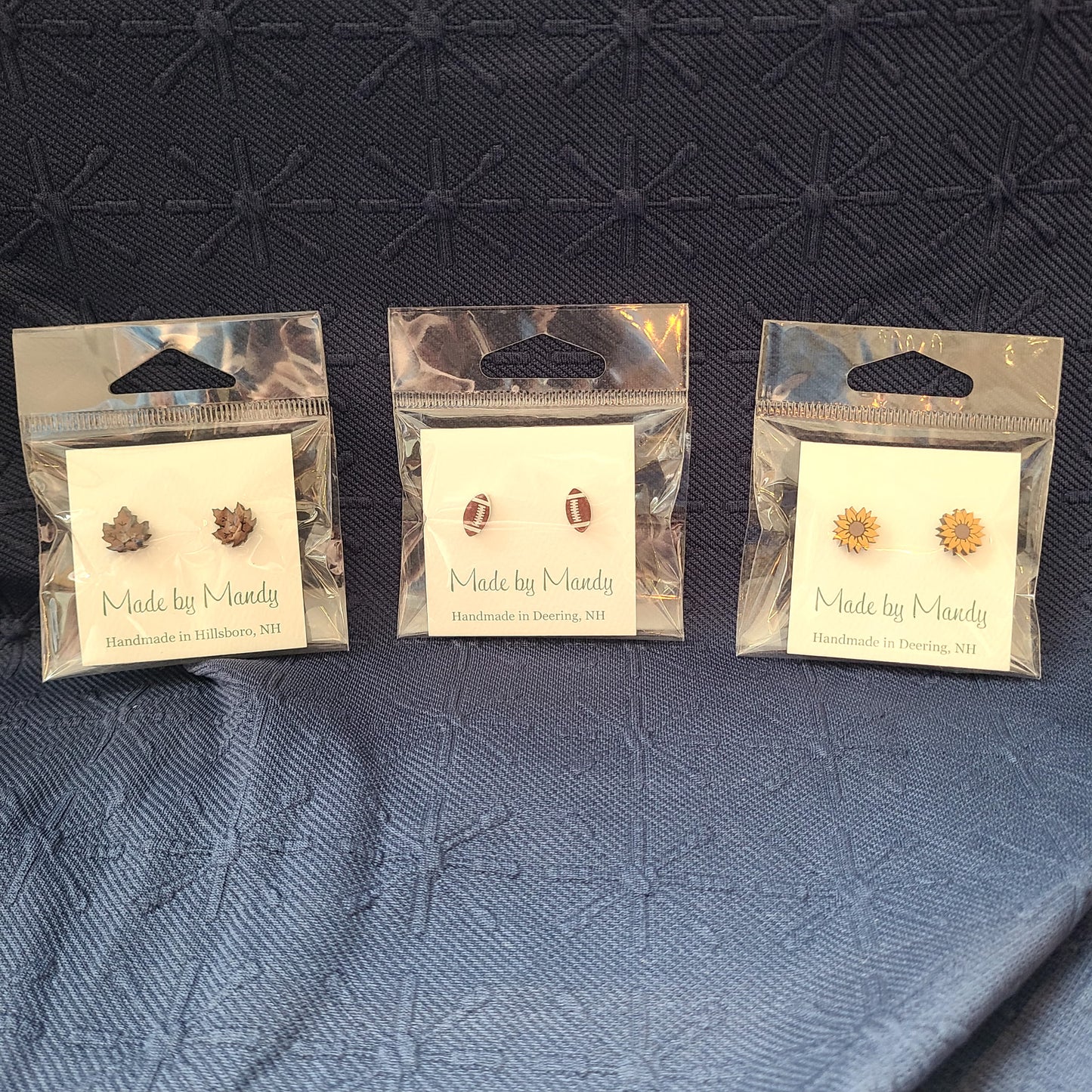 Handcrafted Autumn theme Stud Earrings (Made by Mandy) OL