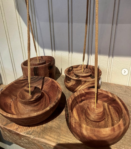 Artisanal hand carved incense holder (The Hunter Studio) OL