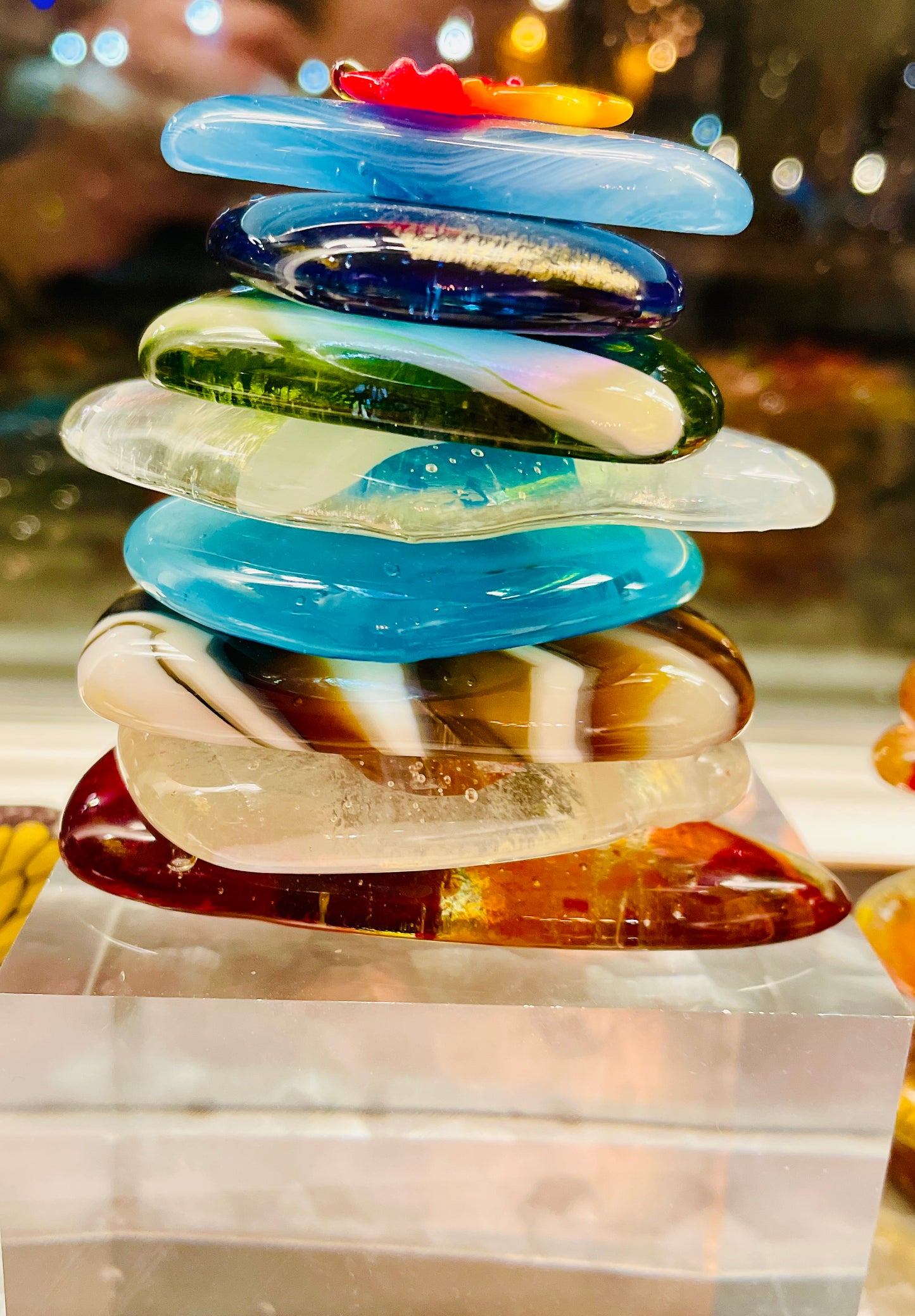 Fine Art Fused Glass Cairns (studioverne) OL