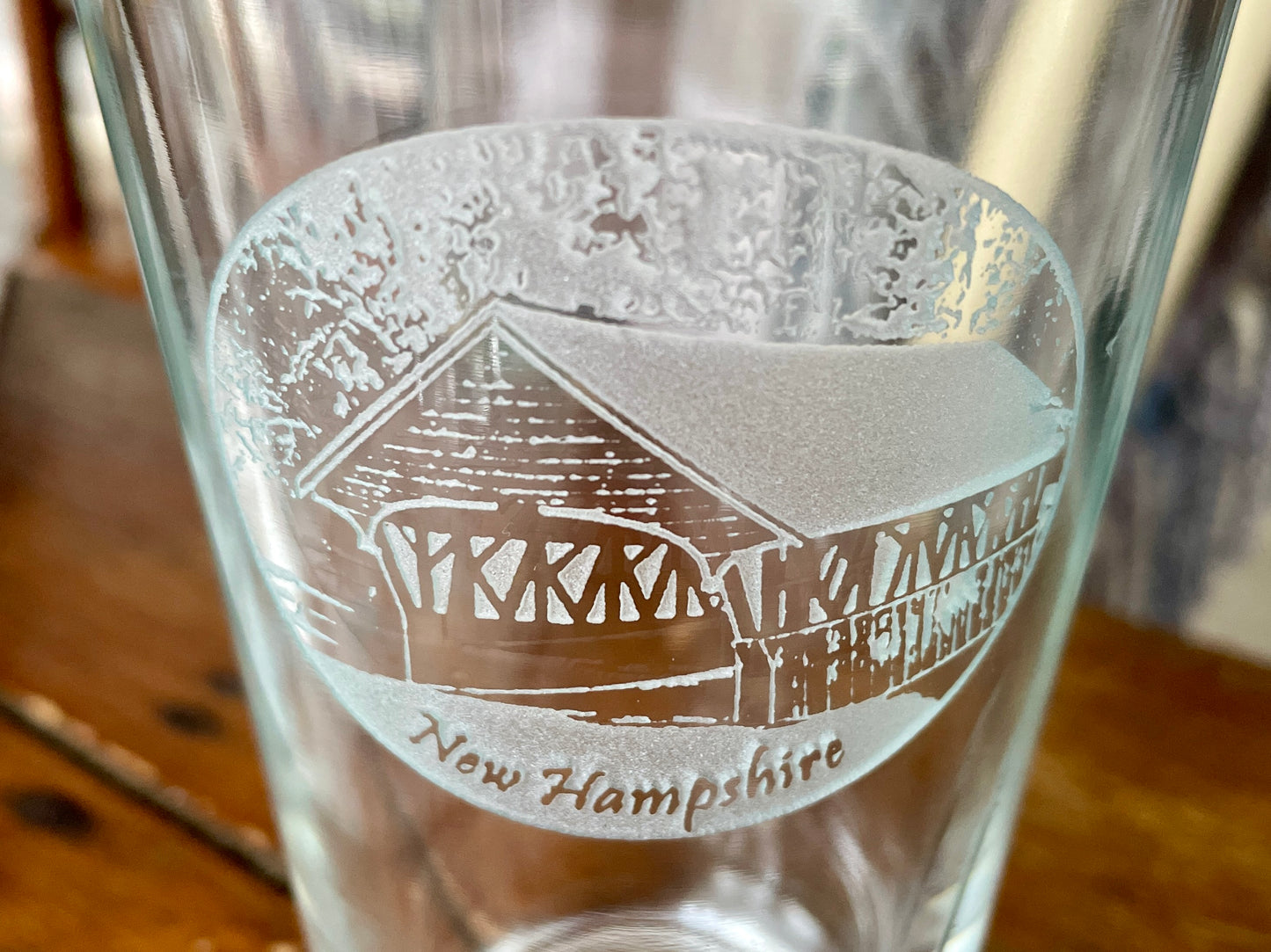 Stemmed Crystal Wine Glass Etched 12 oz. (American Crystal Works) OL