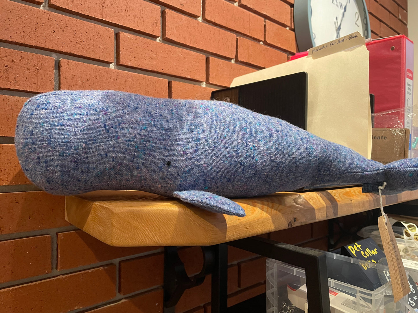 NH Artisan Textile Whale Pillow Assorted (Approx. Length 18" Hillside Studio) OL