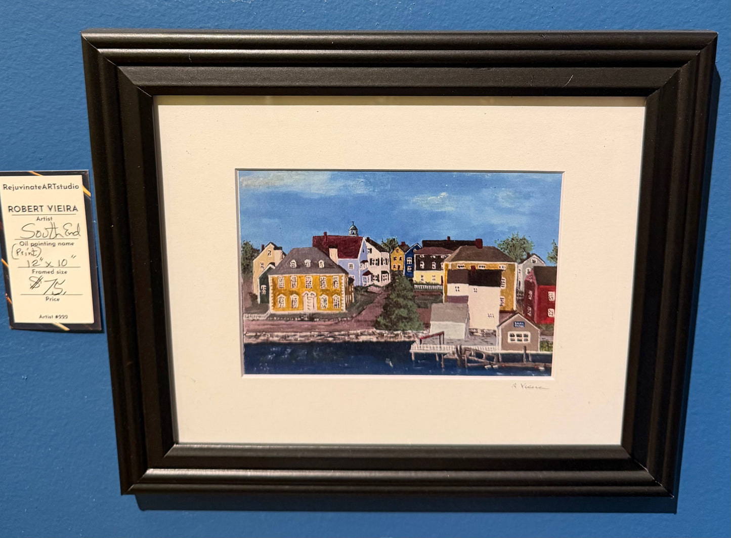 Historic Portsmouth Waterfront framed matted print (RejuvinateART Studio) OL