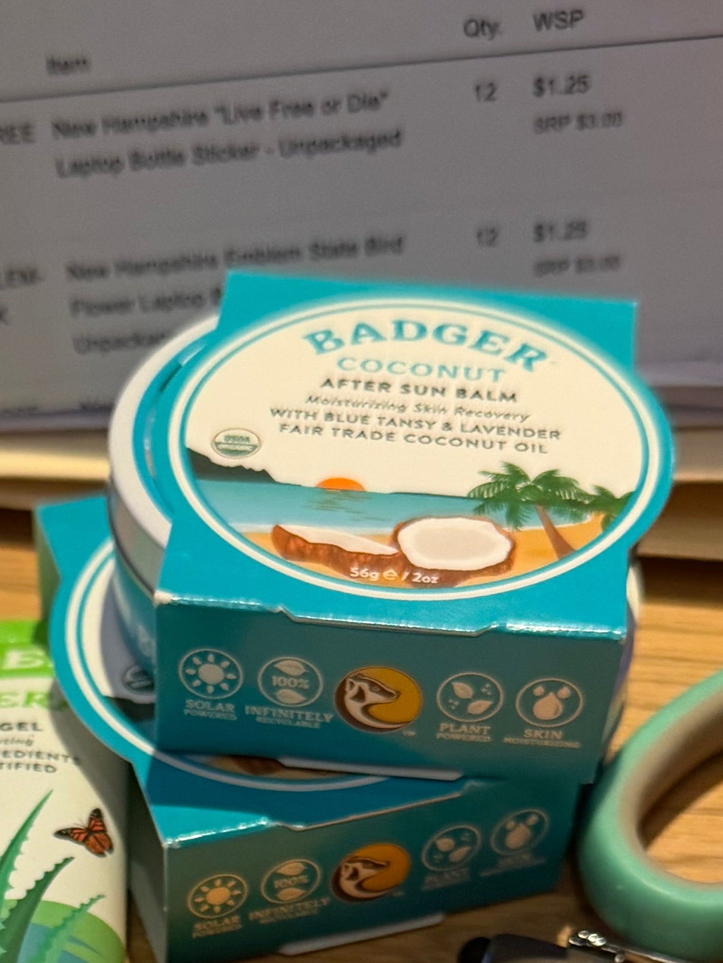 Coconut After Sun Balm 2 oz. (W.S. Badger Co.) OL