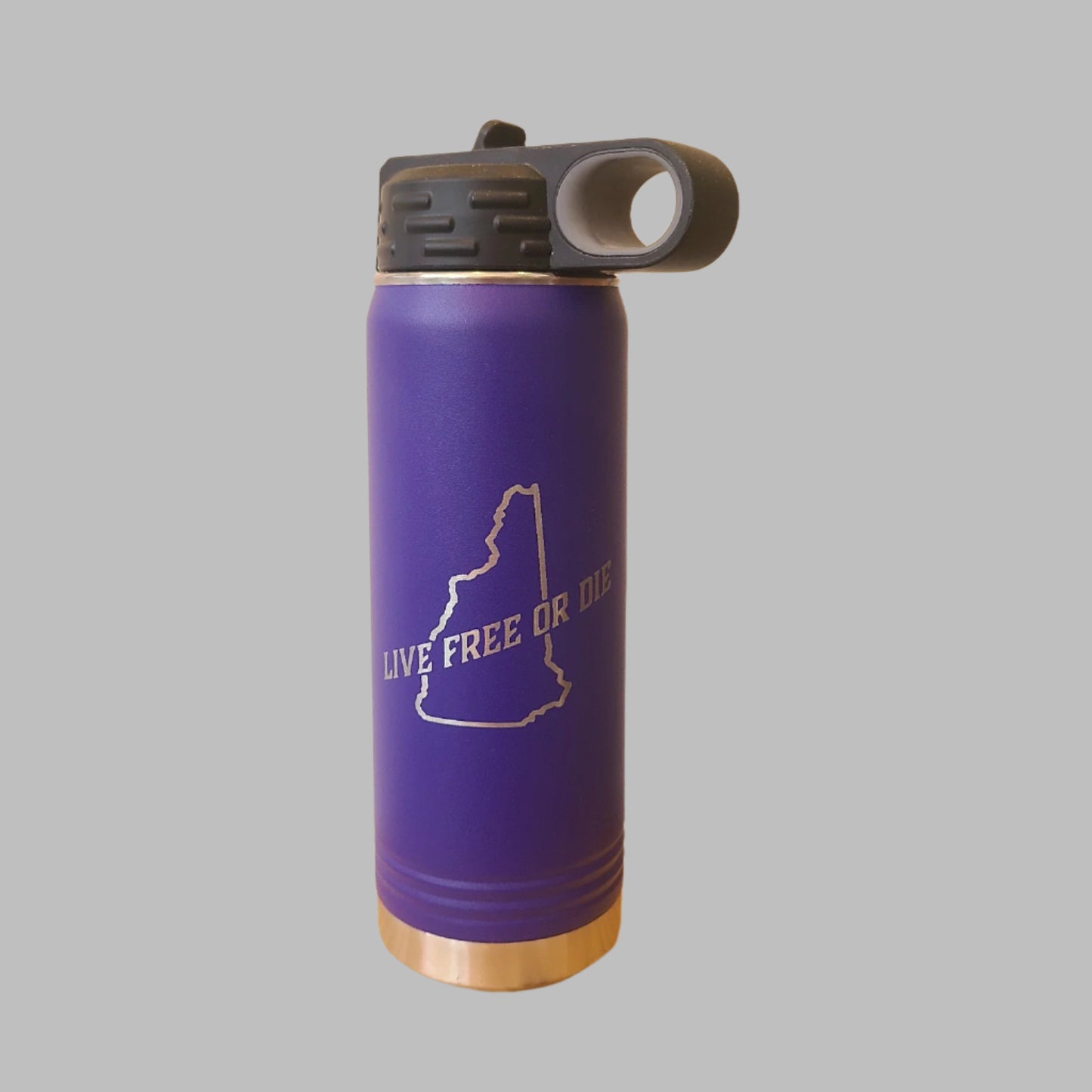Black/Rose Gold etched 40 oz. insulated tumbler w/ straw (Dapper Moose Design Co.) OL
