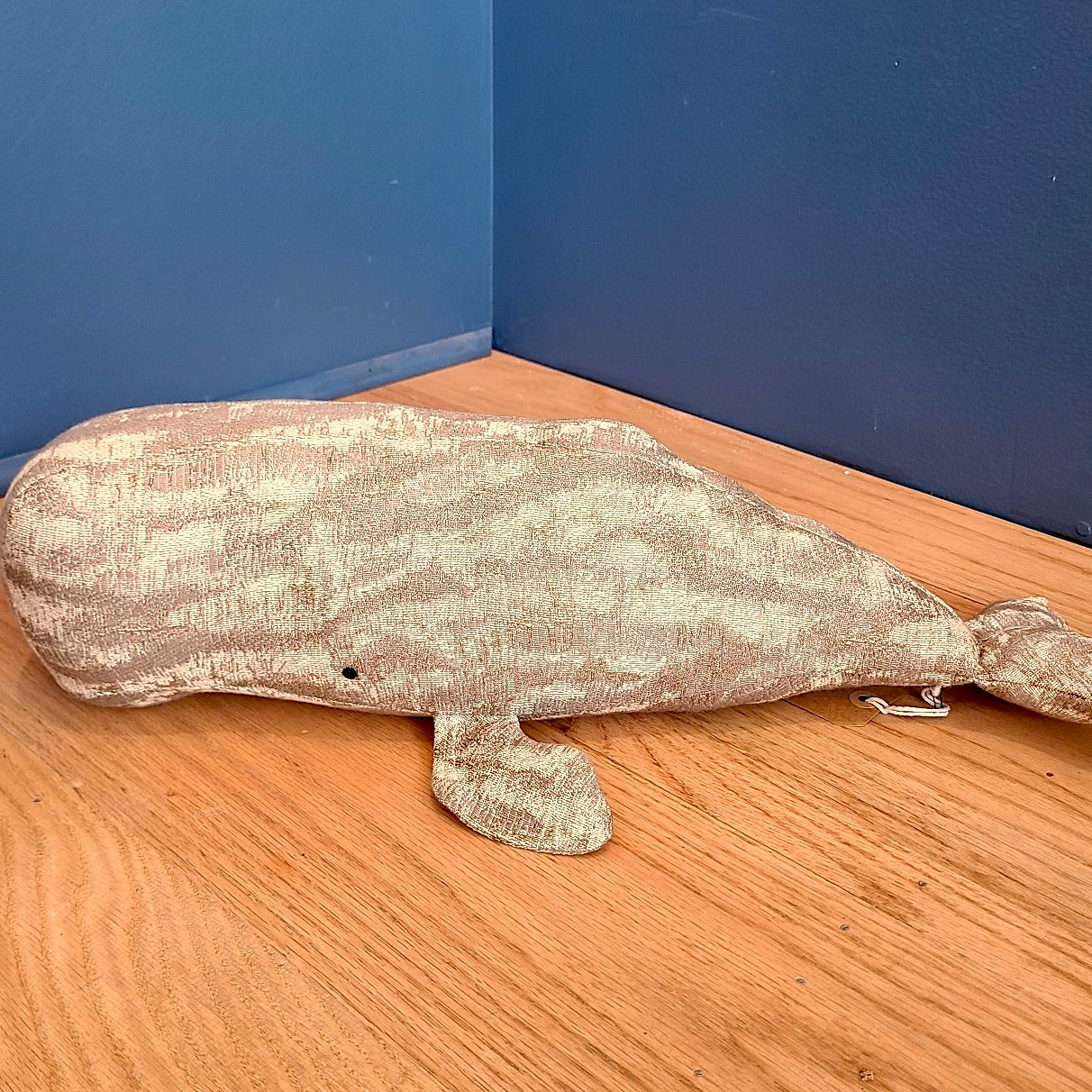 Taupe & Beige Whale Pillow (Hillside Design) OL