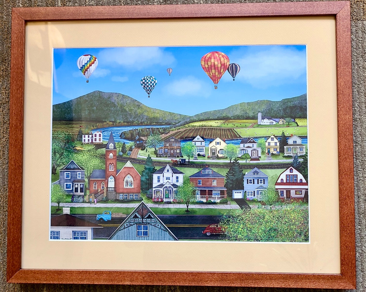 "Stories in Architecture" matted & framed original print (Wickie Rowland) OL