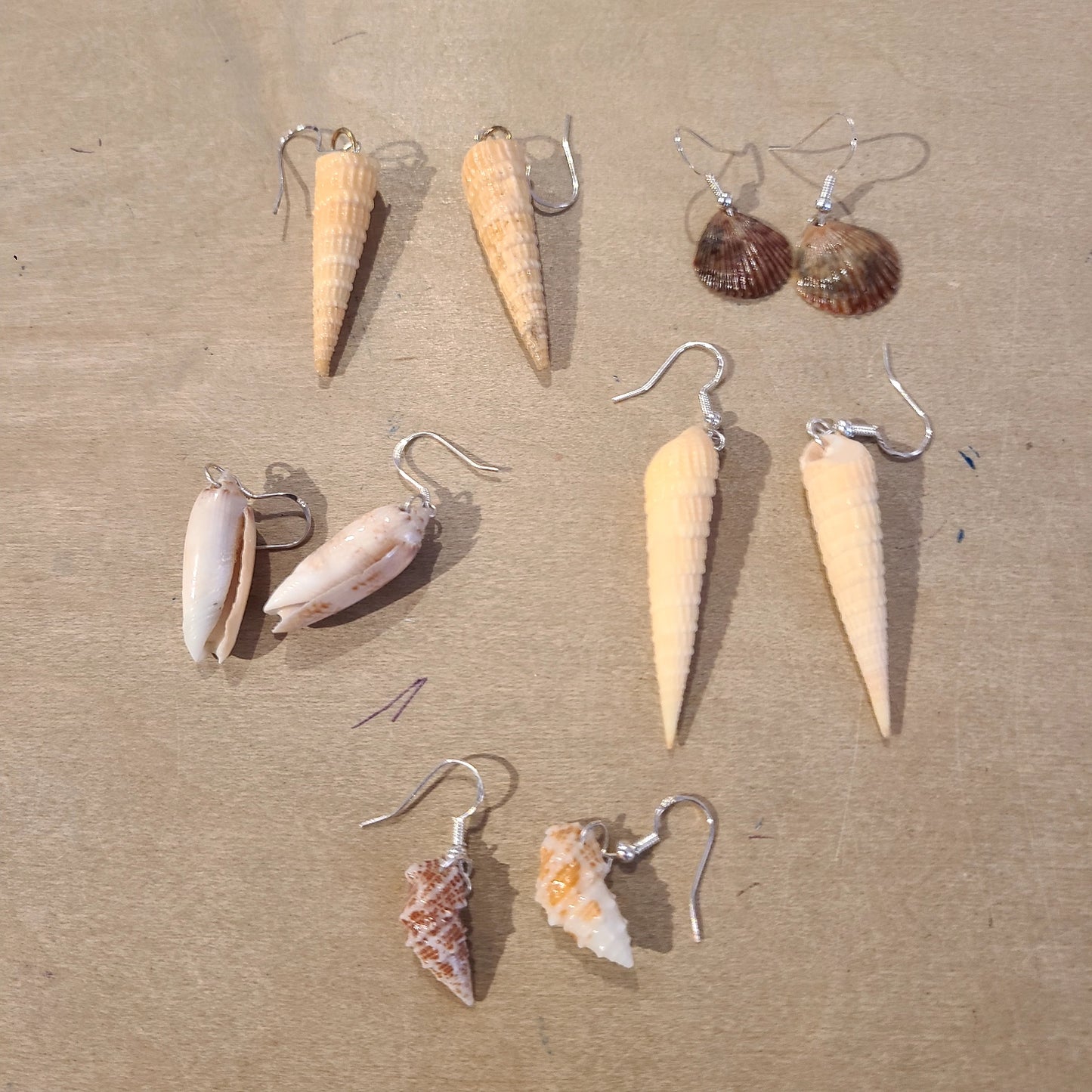 Handcrafted shell earrings  (DOC's Designs) OL