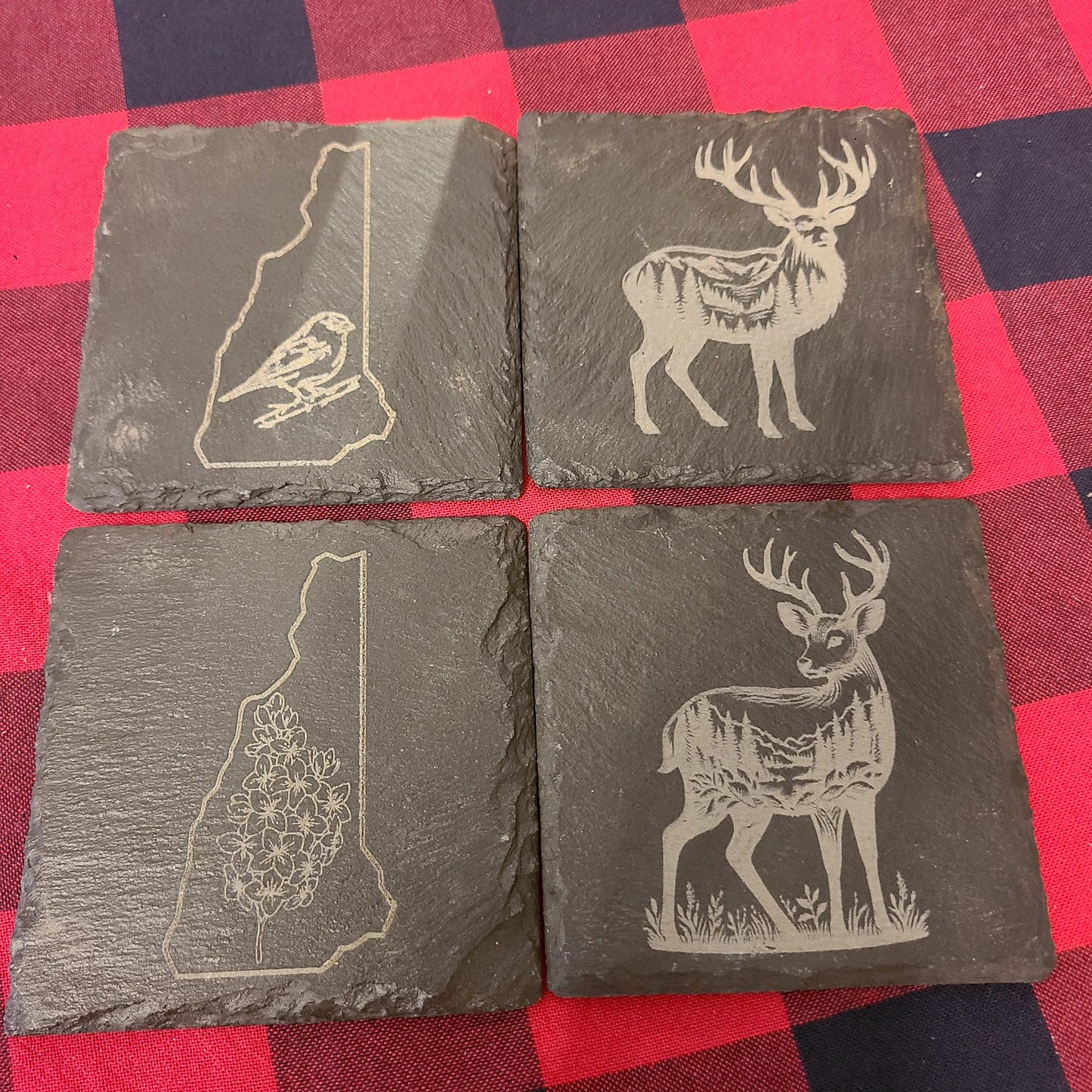 Engraved Slate Coasters (Carter's Creations NH) CN-175-02 OL