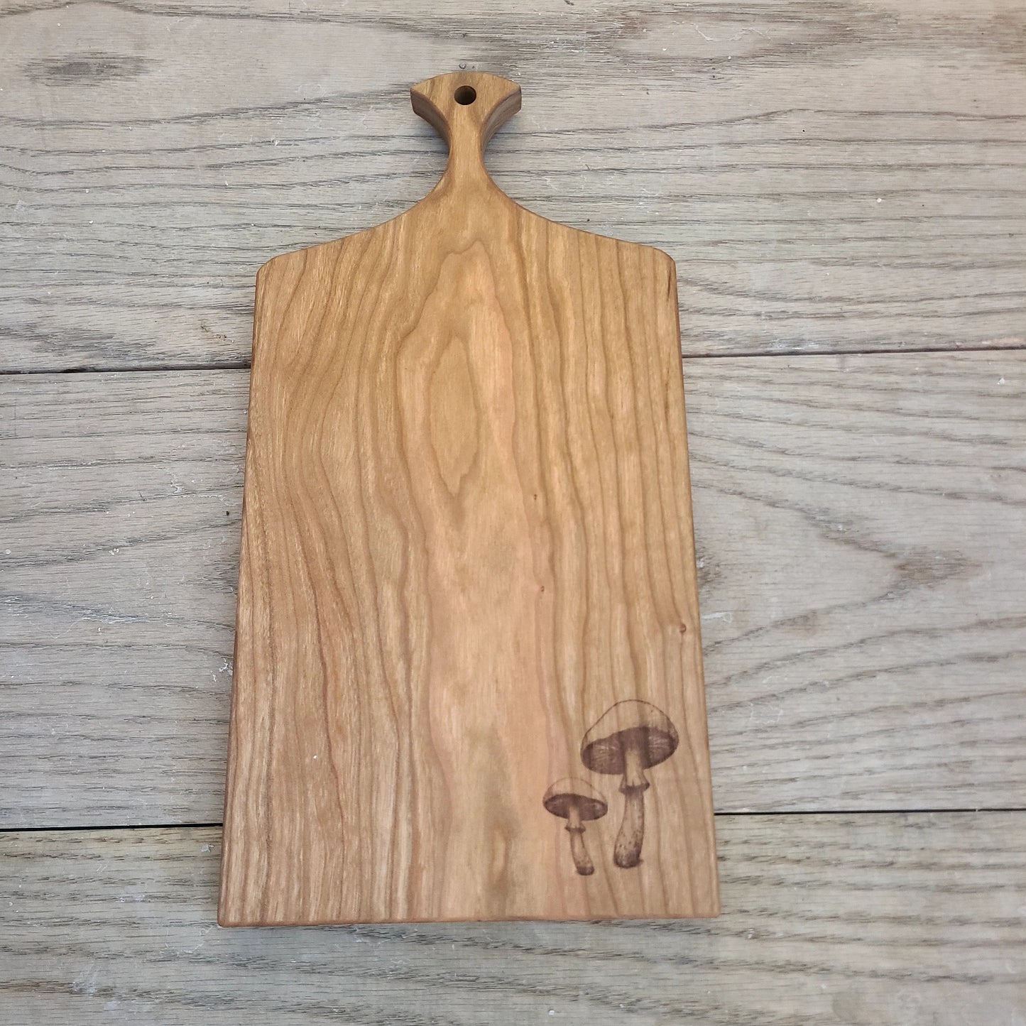 Handcrafted Cutting Board with embossed mushroom (A Vintage Wren) OL