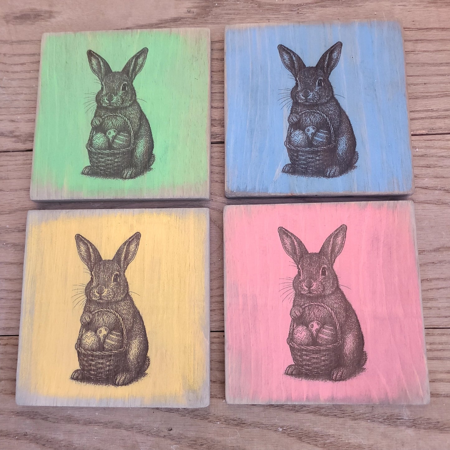 Handcrafted Bunny Sign (A Vintage Wren) OL