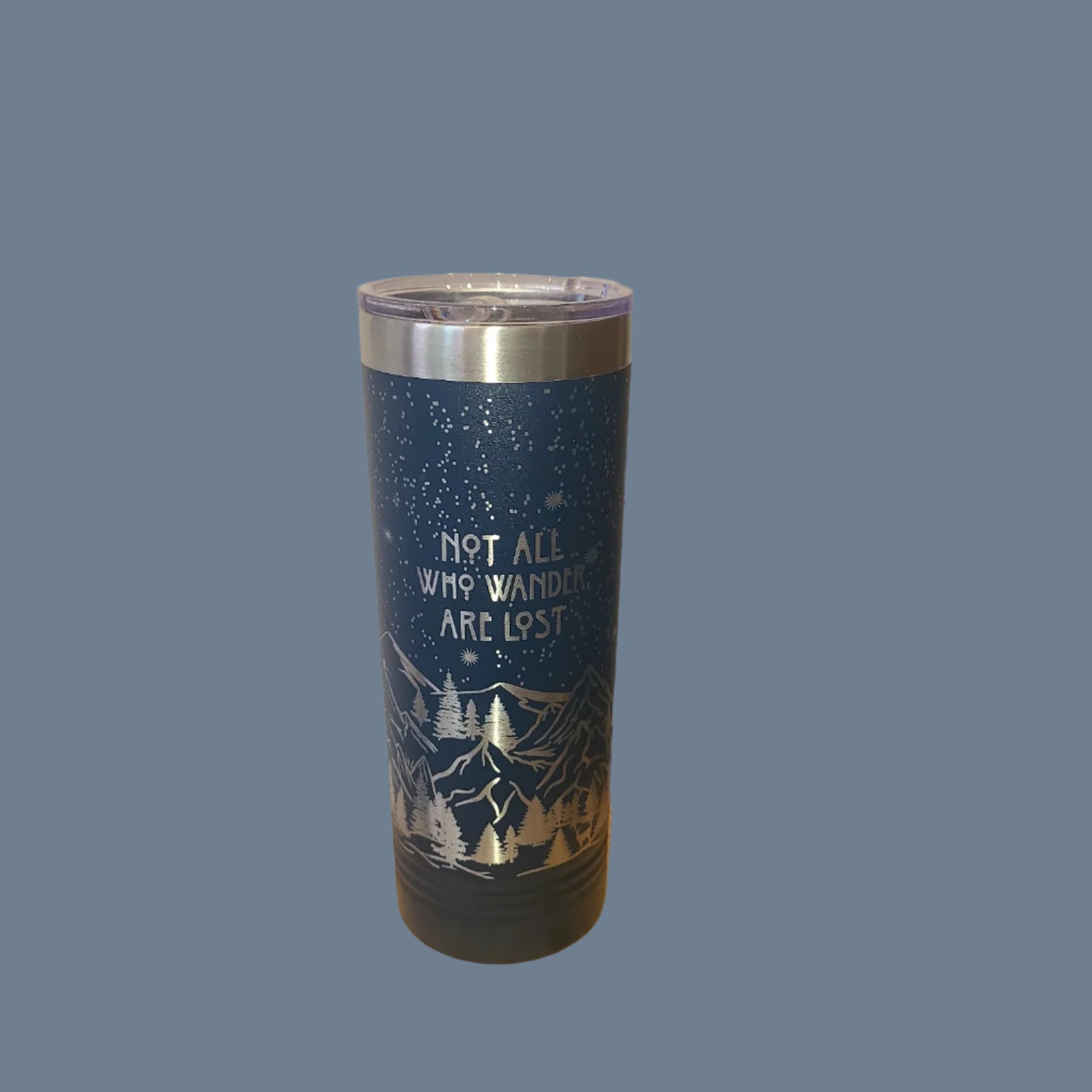 Black/Rose Gold etched 40 oz. insulated tumbler w/ straw (Dapper Moose Design Co.) OL