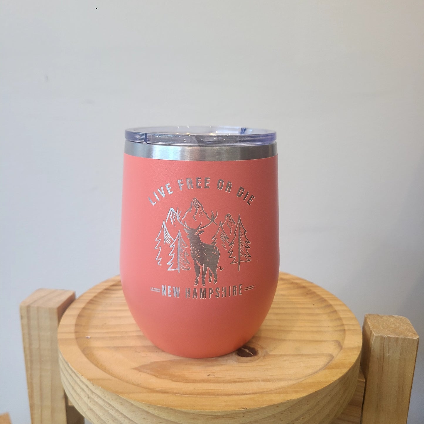 Black/Rose Gold etched 40 oz. insulated tumbler w/ straw (Dapper Moose Design Co.) OL