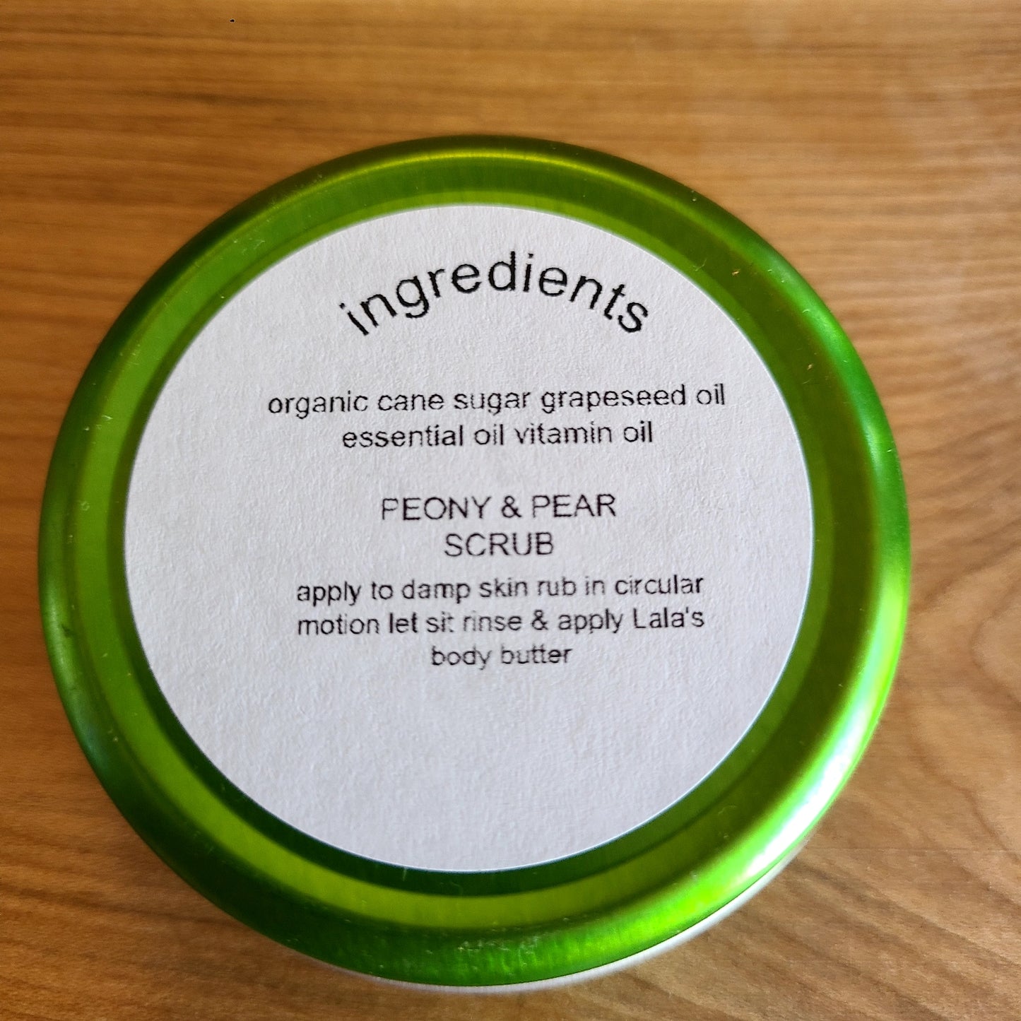 All Natural Sugar Scrub Lilac & Lily Scent 2 oz. (Lala's Skin Care) OL