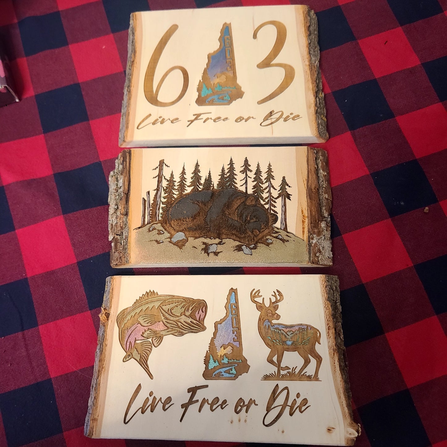 Engraved Painted NH Scenes (Carter's Creations NH) CN-175-03 OL