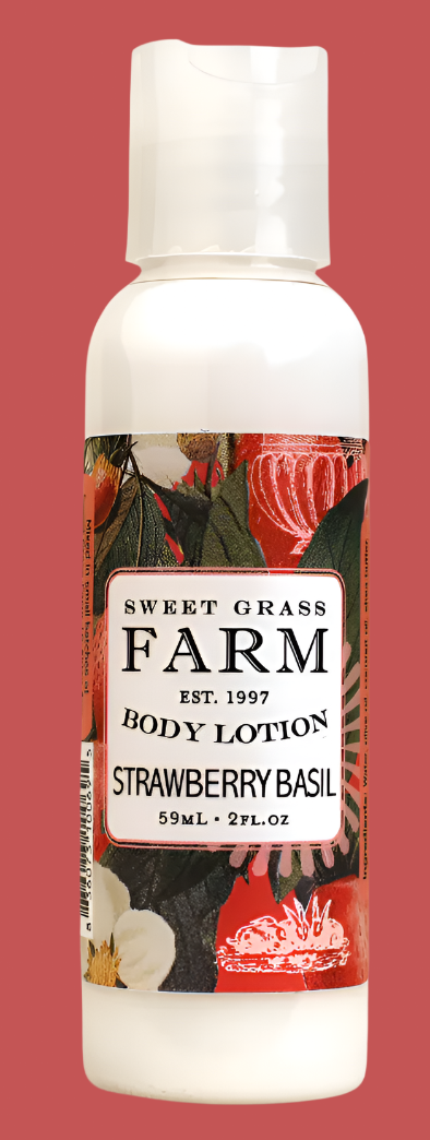 Mini Lotion Meadow Collection Strawberry Basil 2 oz. (Sweet Grass Farm) OL