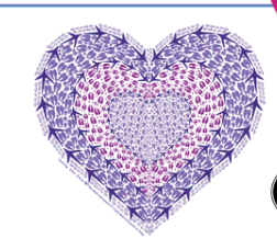 Blue Heart Magnet (Animal Tracks Design) OL