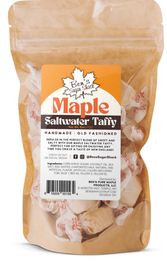 Maple Salt Water Taffy 6 oz. (Ben's Sugar Shack) OL