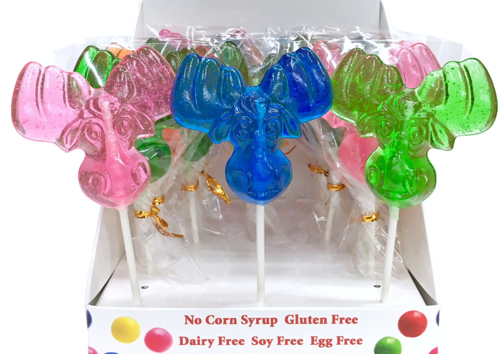 Jumbo Moose lollipops assorted flavors 1.7 oz. (Strawberry Hill Candy) OL