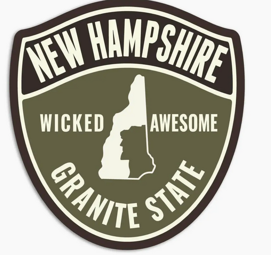 NH Wicked Awesome Granite State vinyl sticker (Retro Planet) OL