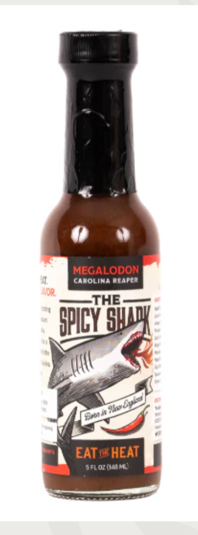 Megalodon Carolina Reaper Hot Sauce WICKED HOT 5 oz. (Spicy Shark) OL