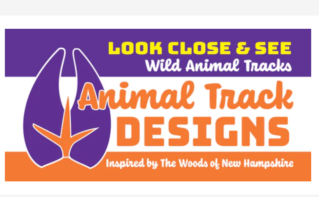 Blue Heart Magnet (Animal Tracks Design) OL