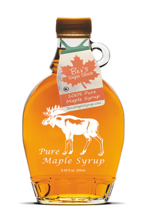 NH Pure Maple Syrup Moose Flask Bottle 8.45 oz. (Ben's Maple) OL