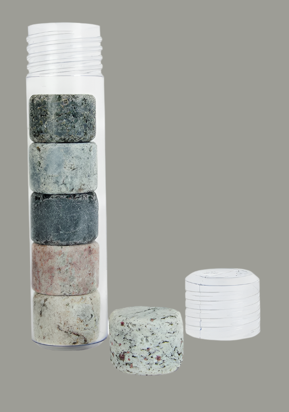 On The Rocks-6 Round Stones in a single clear tube (Sea Stones) OL