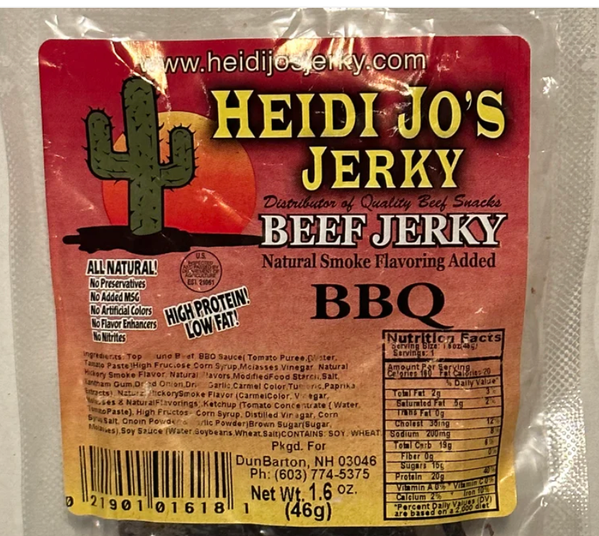All Natural Grass Fed Sweet & Spicy Beef Jerky (Heidi Jo's) OL
