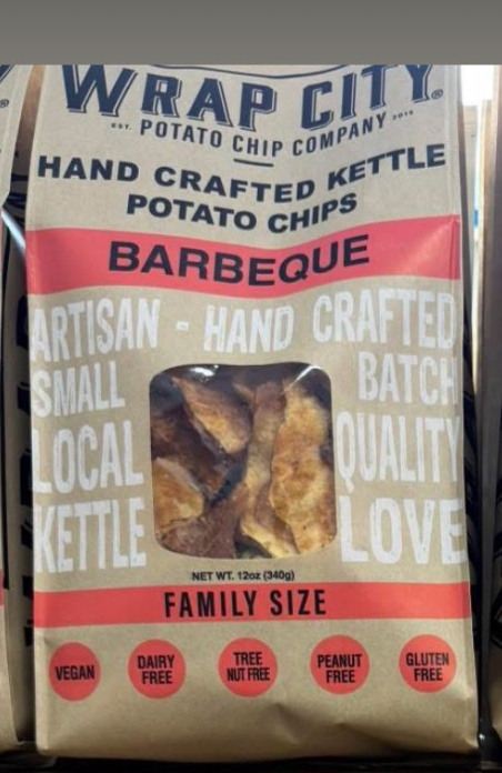 BBQ Hand Crafted Kettle Potato Chips 12 oz. (Wrap City) OL