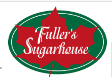 Pure Maple Syrup painted white maple leaf glass bottle 8.45 oz. (Fuller's Sugarhouse) OL