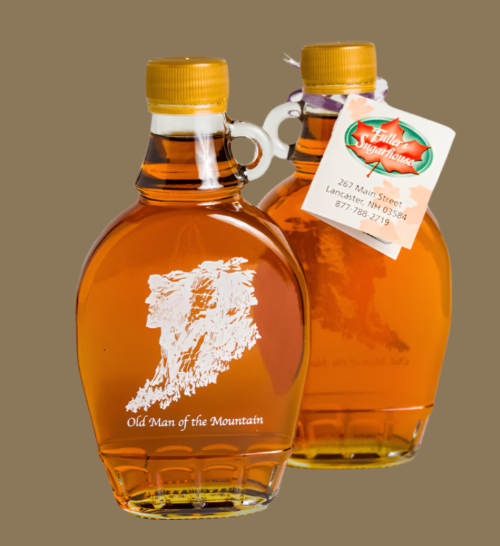 NH Pure Maple Syrup Painted Moose Glass Bottle 8.45 oz. (Fuller's Sugarhouse) OL