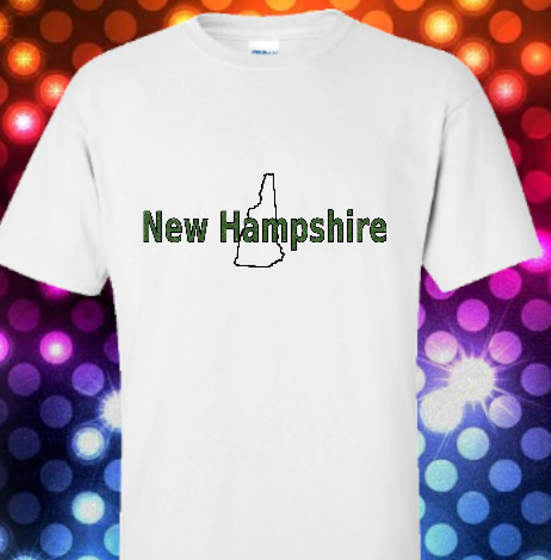 Children's White New Hampshire Outline t-shirt 3T & 4T sizes (Impressionz) OL