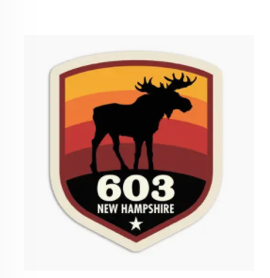 NH 603 Moose Sunset Sticker (RetroPlanet) OL