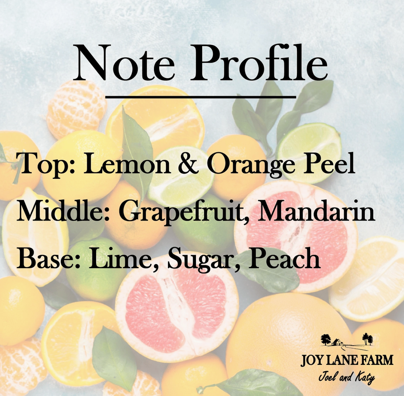 Citrus Nectar Soy Candle 9.5 oz. (Joy Lane Farm) OL