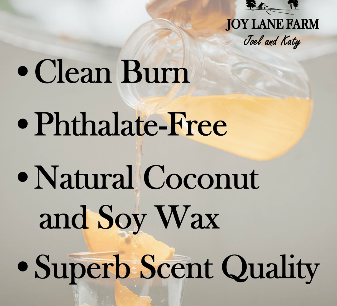 Citrus Nectar Soy Candle 9.5 oz. (Joy Lane Farm) OL