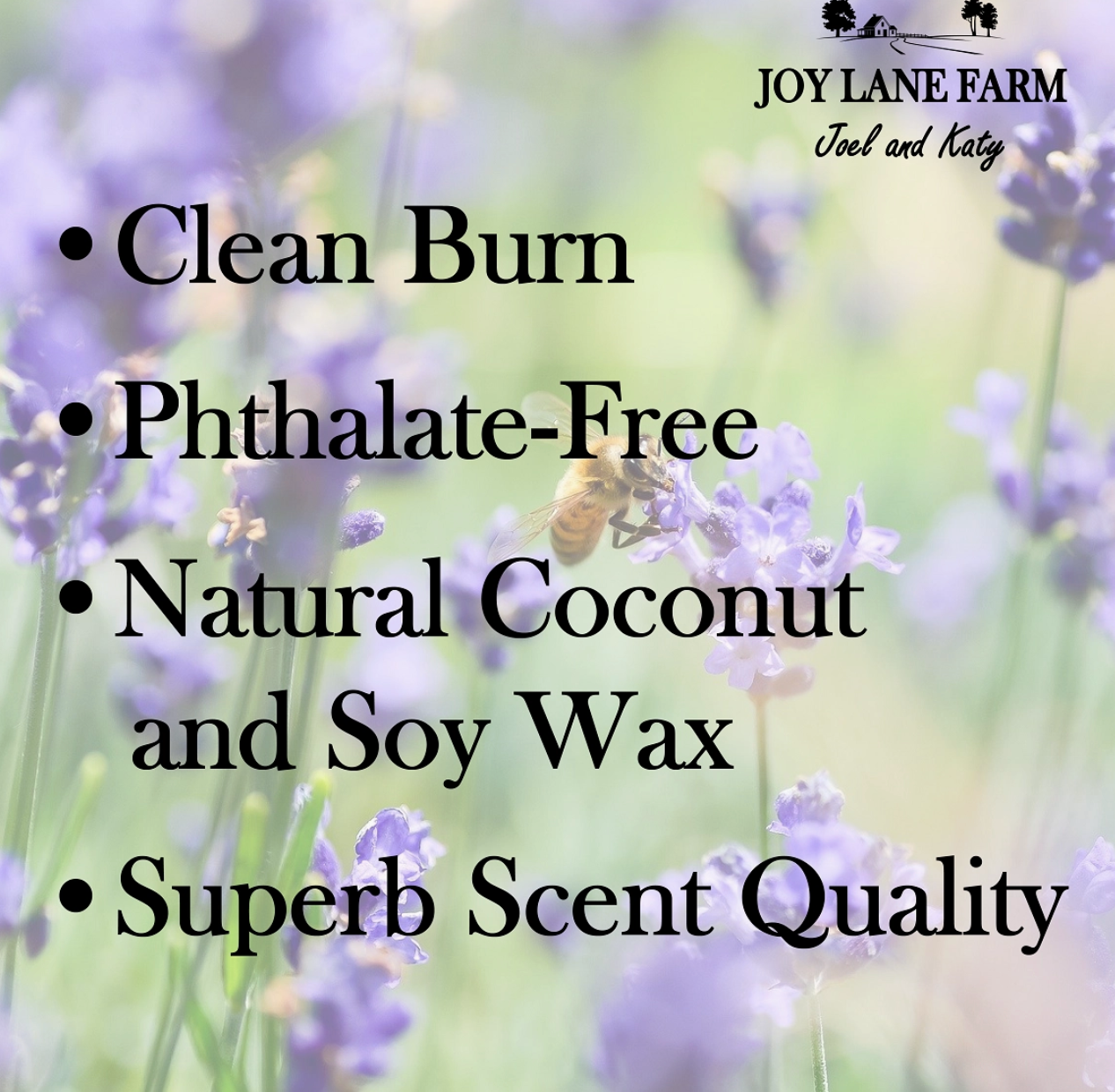 Lavender Soy Candle 9.5 oz. (Joy Lane Farm) OL