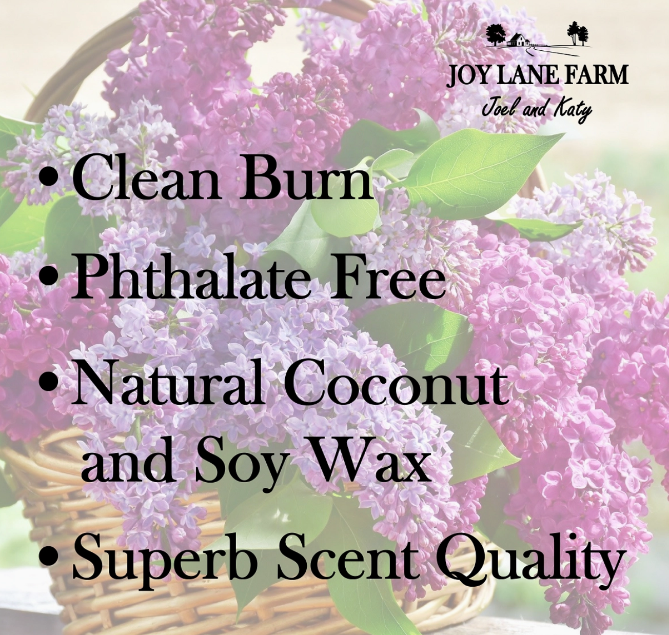 Lilac Soy Candle 9.5 oz. (Joy Lane Farm) OL