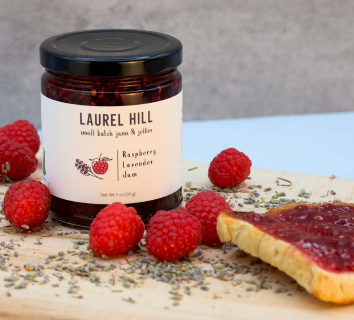 Raspberry Lavender Jam 11 oz. (Laurel Hill) OL