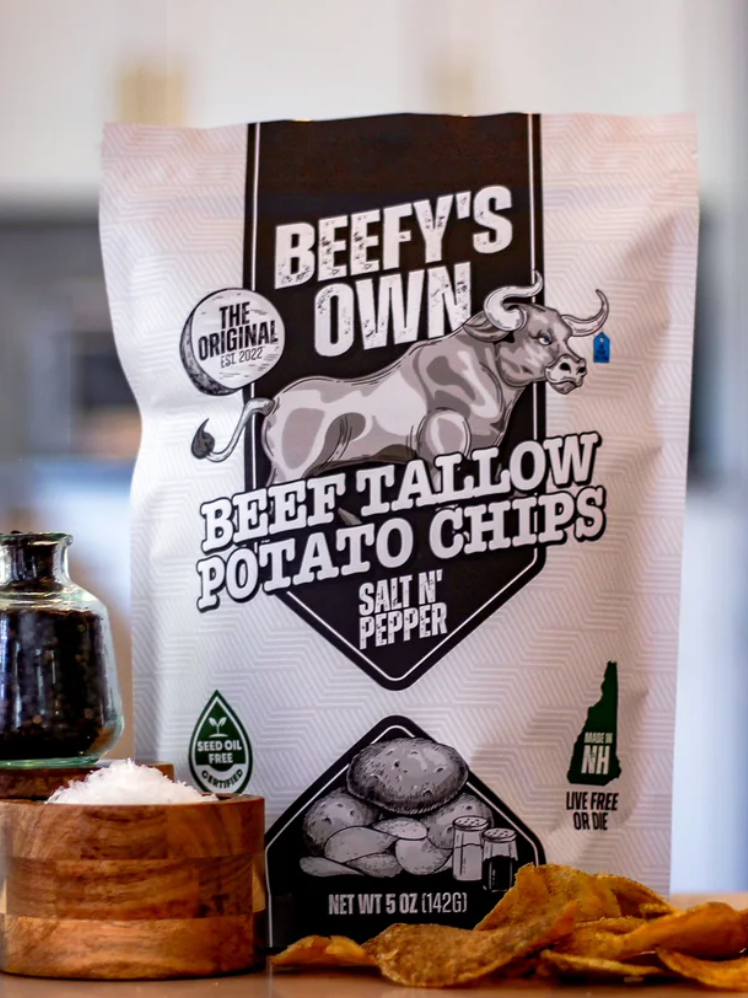 Tallow Artisan Sea Salt Chips 5oz bag (Beefy's Own) OL