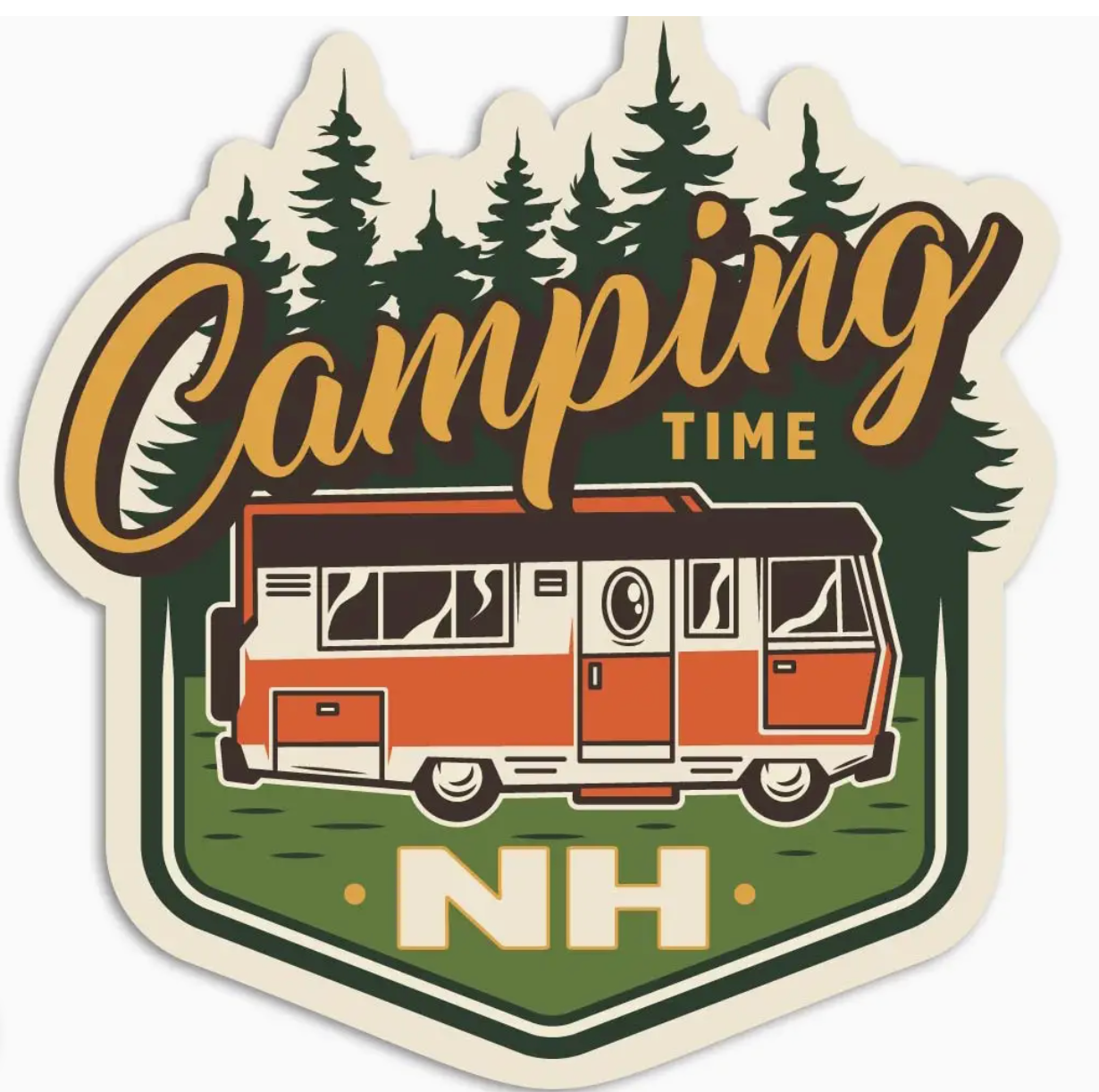 NH Camping Time Sticker (Retro Planet) OL