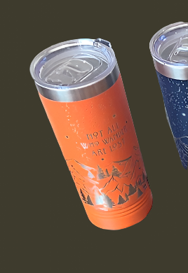 Black/Rose Gold etched 40 oz. insulated tumbler w/ straw (Dapper Moose Design Co.) OL
