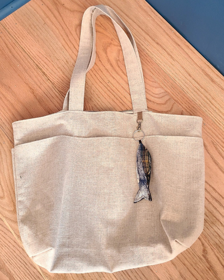 CN-139-04 Artisan Textile Ecru Large Linen Bag (Hillside Studio) OL