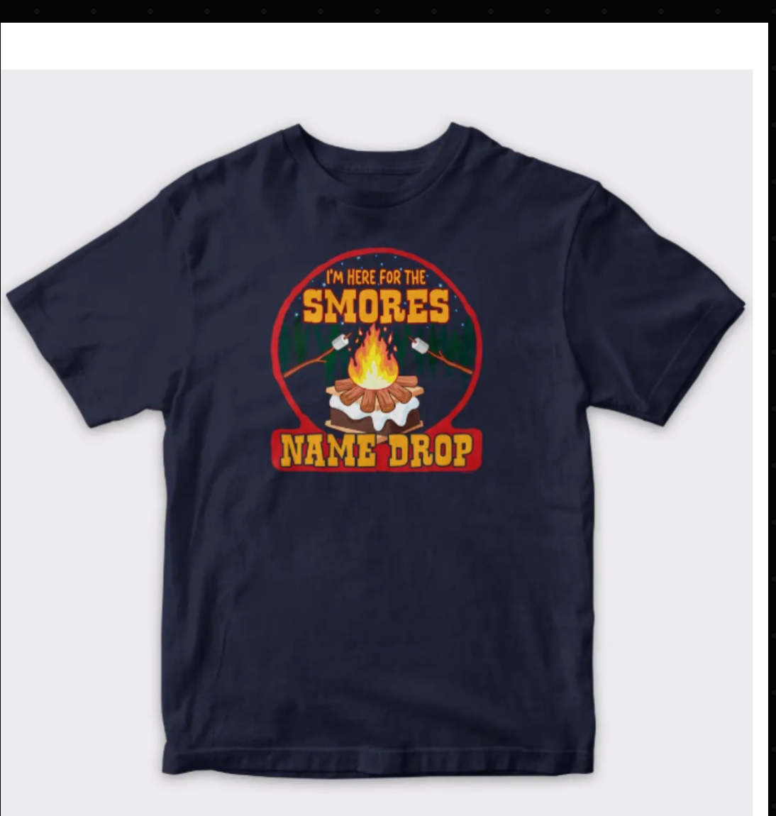 Kids "I'm Here for the Smores NH" sticker (RetroPlanet) OL