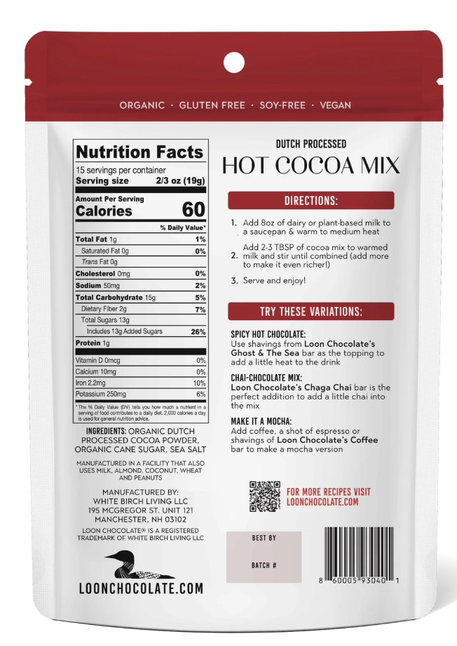 Loon Hot Cocoa Mix 10 oz. (Loon Chocolate) OL