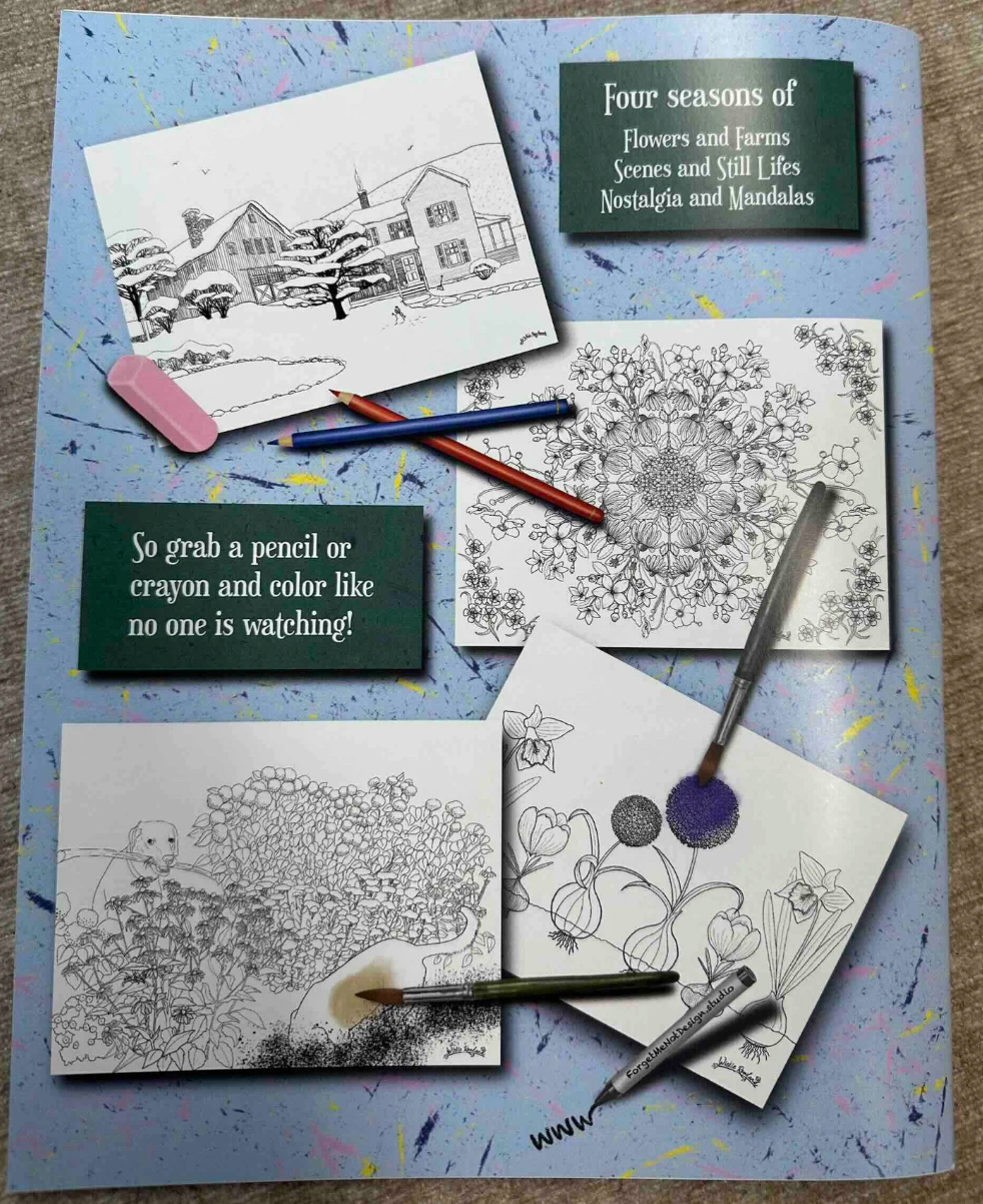 "A Year in the Country" Adult Coloring Book (Wickie Rowland, LLC) OL