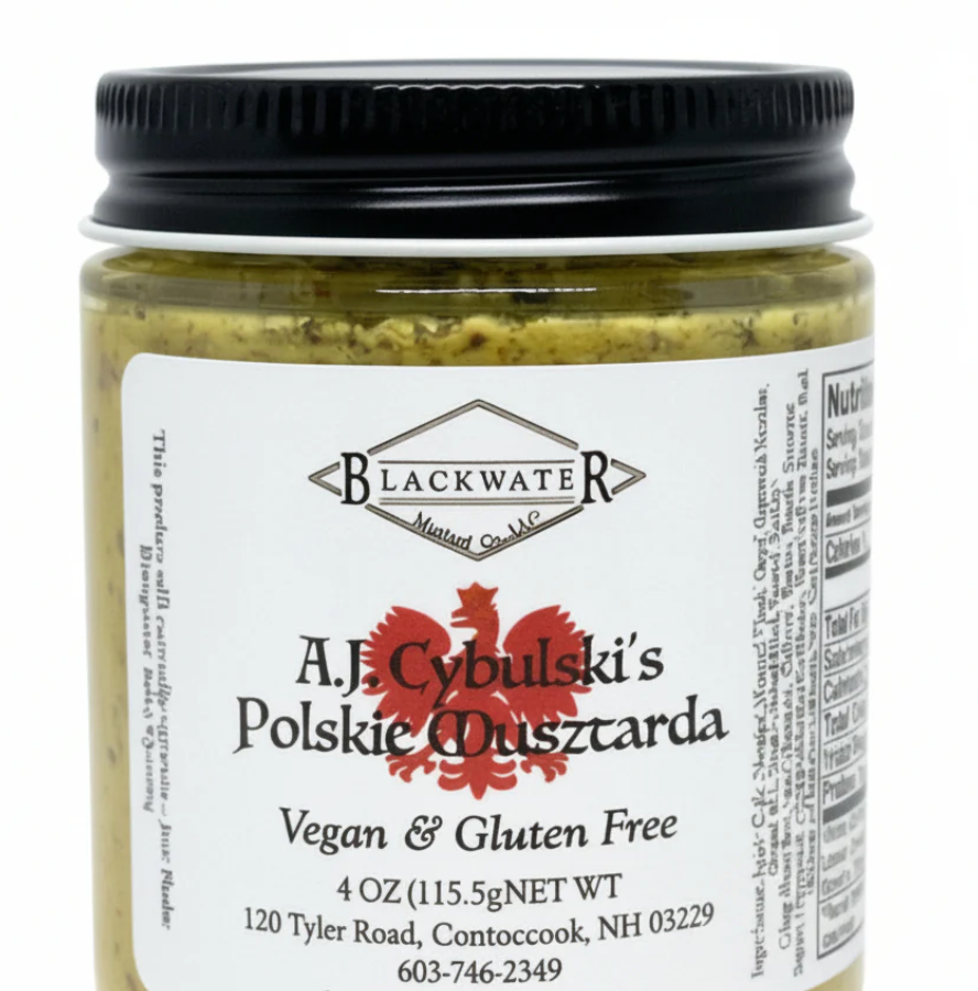 Gourmet Maple Mild Mustard Small Batch 4 oz. (Blackwater Mustard) OL